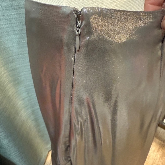 NWT Silver maxi skirt with side split size XS Future Collective - Picture 6 of 6